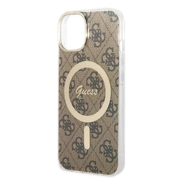 Zestaw Guess GUBPP14MH4EACSW ładowarka indukcyjna + etui 4G Print MagSafe do iPhone 14 Plus