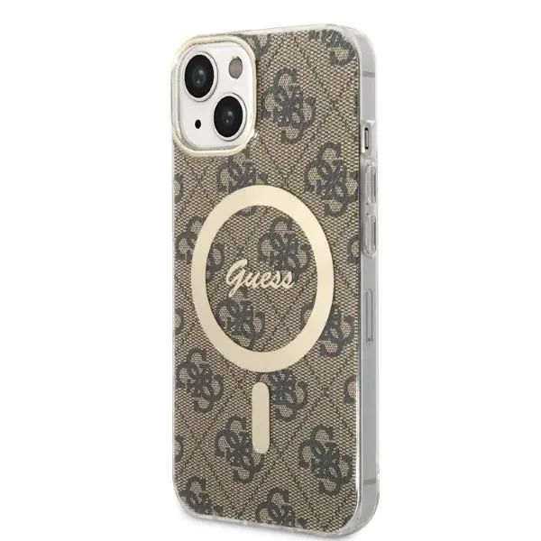 Zestaw Guess GUBPP14MH4EACSW ładowarka indukcyjna + etui 4G Print MagSafe do iPhone 14 Plus