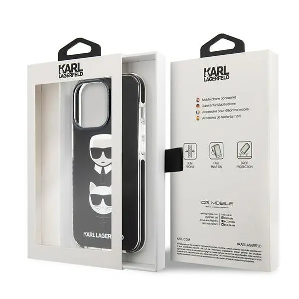 Etui Karl Lagerfeld Karl&Choupette Head KLHCP13LTPE2TK do iPhone 13 Pro / 13