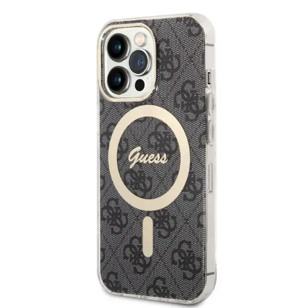 Zestaw Guess GUBPP13LH4EACSK ładowarka indukcyjna + etui 4G Print MagSafe do iPhone 13 Pro +