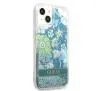 Etui Guess Flower Liquid Glitter GUHCP13SLFLSN do iPhone 13 mini