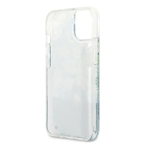 Etui Guess Flower Liquid Glitter GUHCP13SLFLSN do iPhone 13 mini