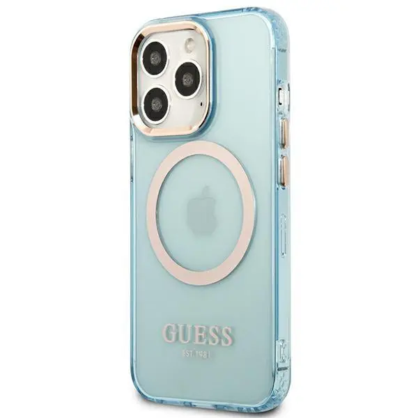 Etui Guess Gold Outline Translucent MagSafe GUHMP13XHTCMB do iPhone 13 Pro Max