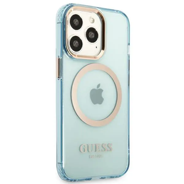 Etui Guess Gold Outline Translucent MagSafe GUHMP13XHTCMB do iPhone 13 Pro Max