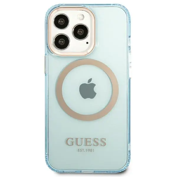 Etui Guess Gold Outline Translucent MagSafe GUHMP13XHTCMB do iPhone 13 Pro Max
