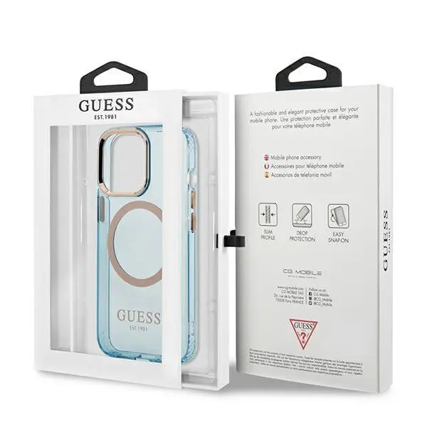 Etui Guess Gold Outline Translucent MagSafe GUHMP13XHTCMB do iPhone 13 Pro Max
