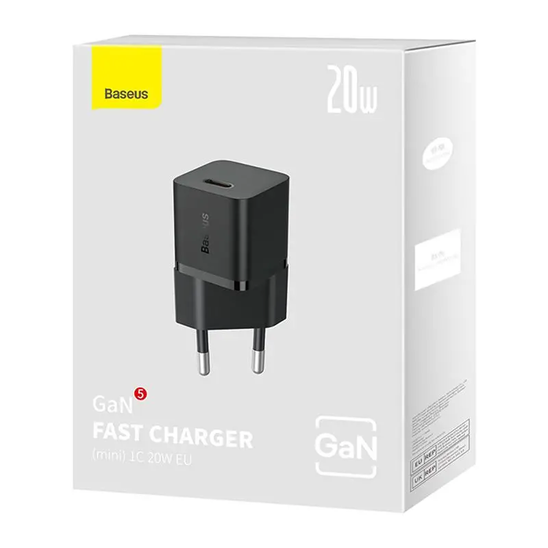 Ładowarka sieciowa Baseus GaN5 mini 20W Czarny