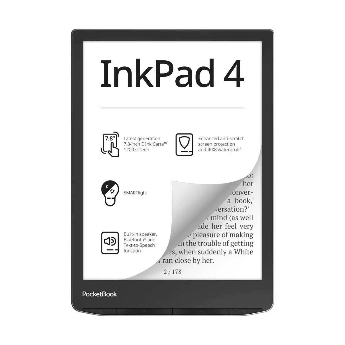 Czytnik E-booków Pocketbook InkPad 4 7,8" 32GB WiFi Srebrny