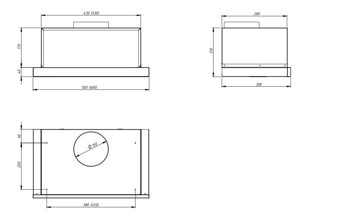 Okap Akpo WK-7 Light Glass Touch 50 Czarny