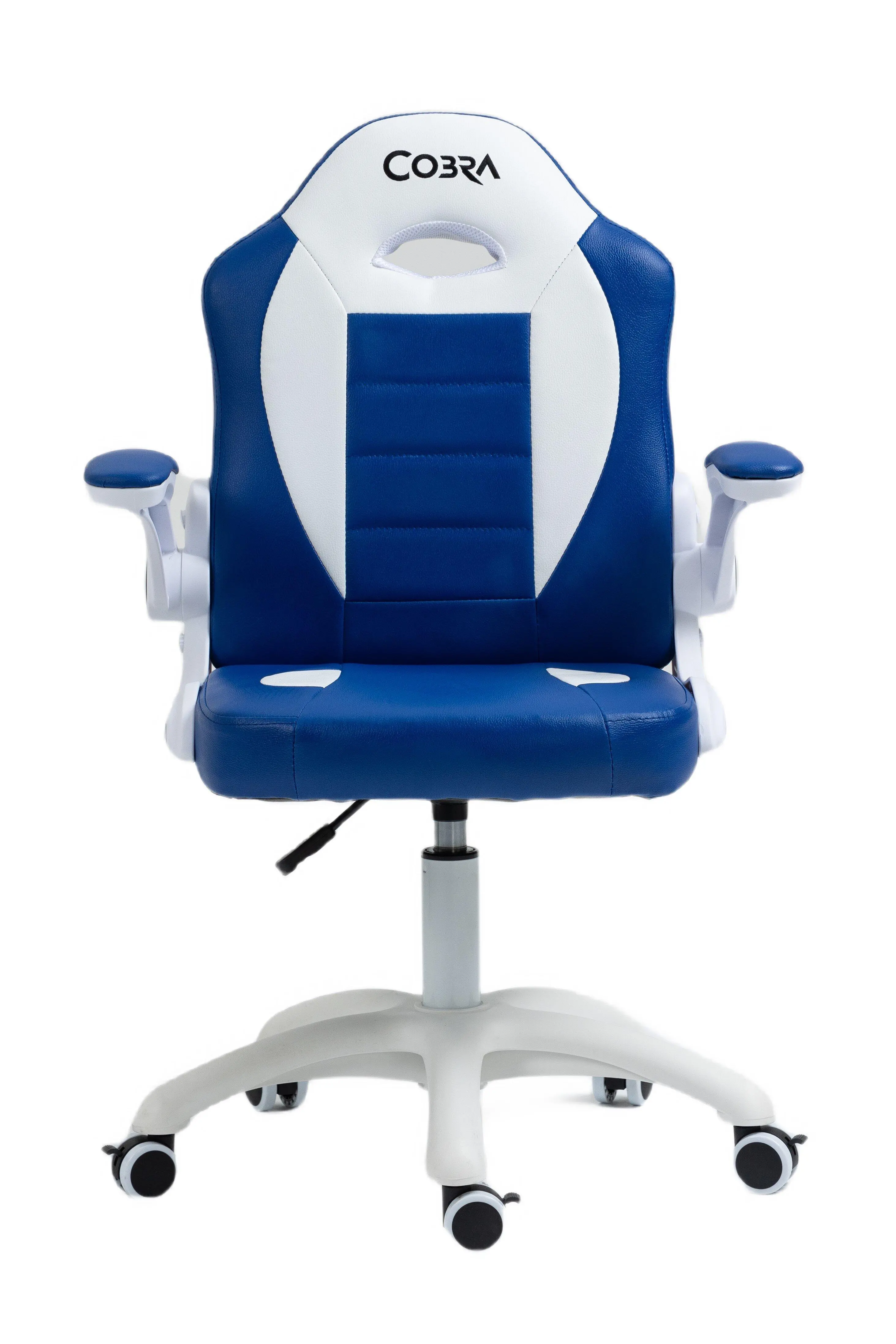Fotel Cobra Junior Pro CRF-2305 Dla dzieci do 100kg Skóra ECO Niebiesko-biały