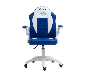 Fotel Cobra Junior Pro Dla dzieci do 100kg Skóra ECO Niebiesko-biały