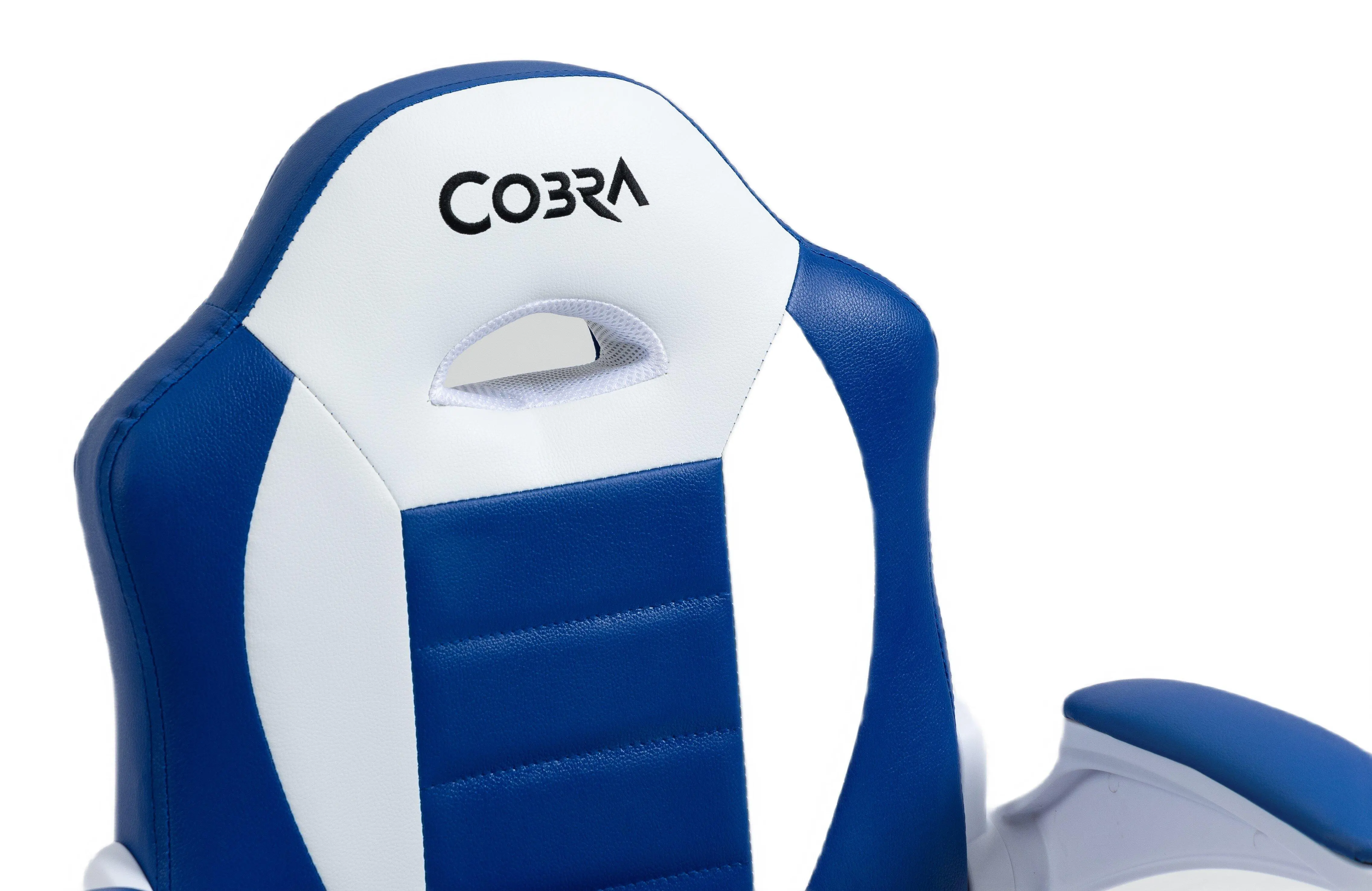Fotel Cobra Junior Pro CRF-2305 Dla dzieci do 100kg Skóra ECO Niebiesko-biały
