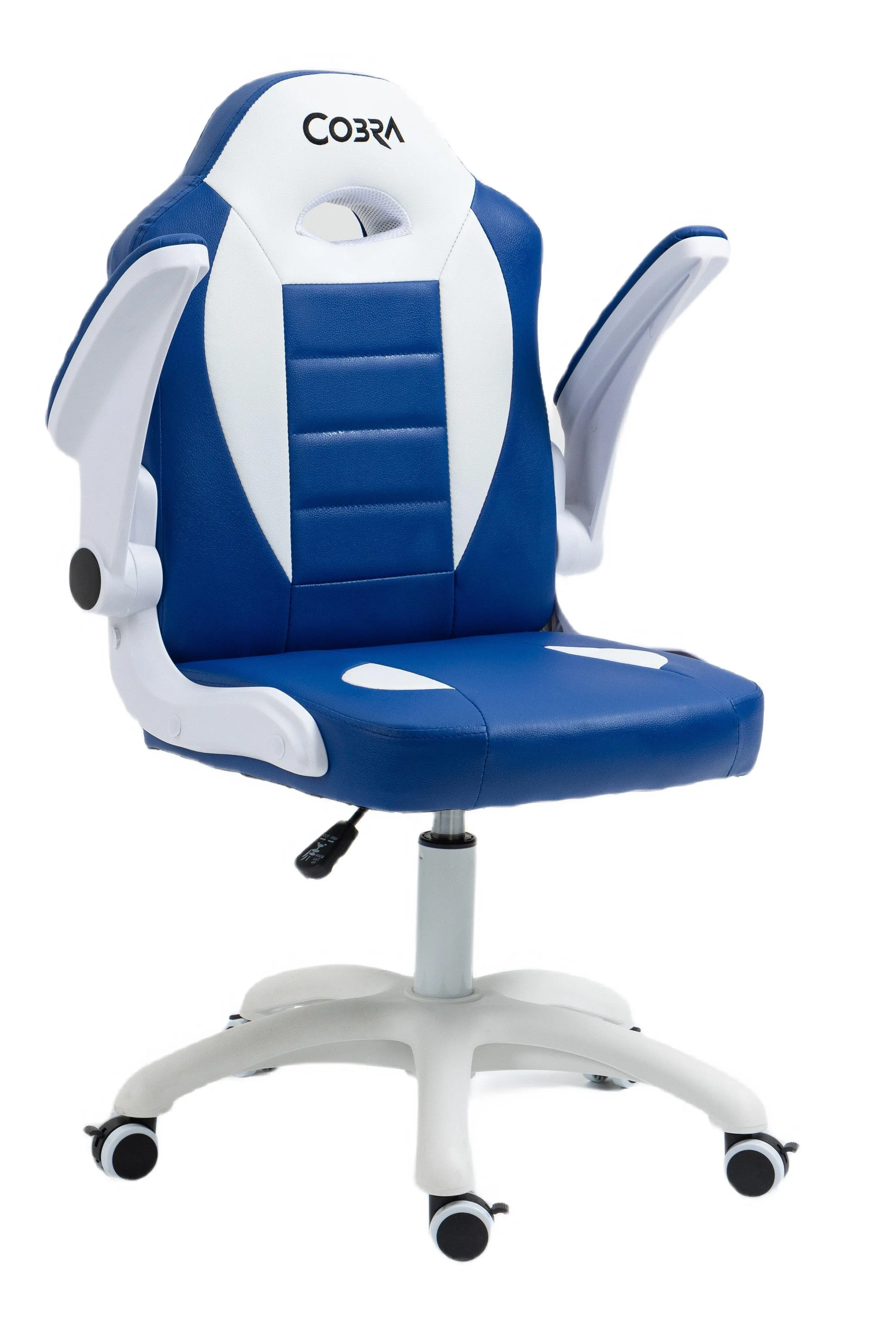 Fotel Cobra Junior Pro CRF-2305 Dla dzieci do 100kg Skóra ECO Niebiesko-biały