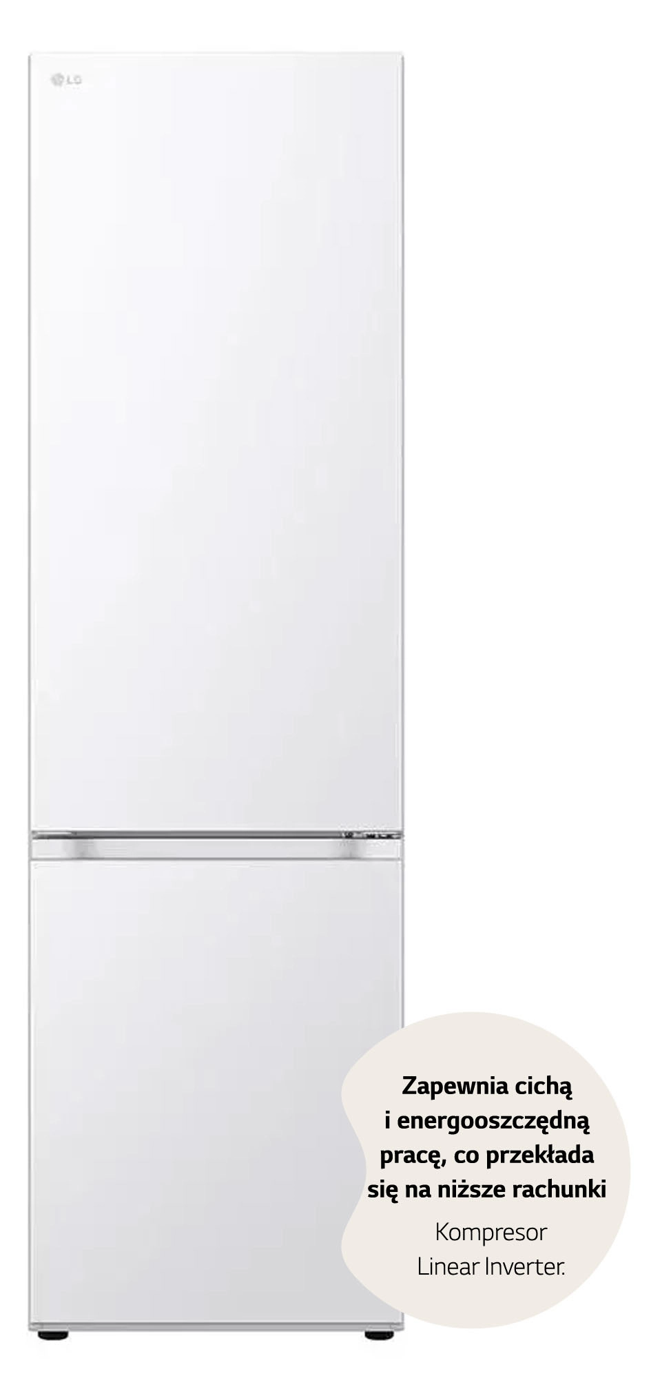 Lodówka LG GBV3200DSW Pełny No Frost 203cm Szuflada z kontrolą wilgotności Biały