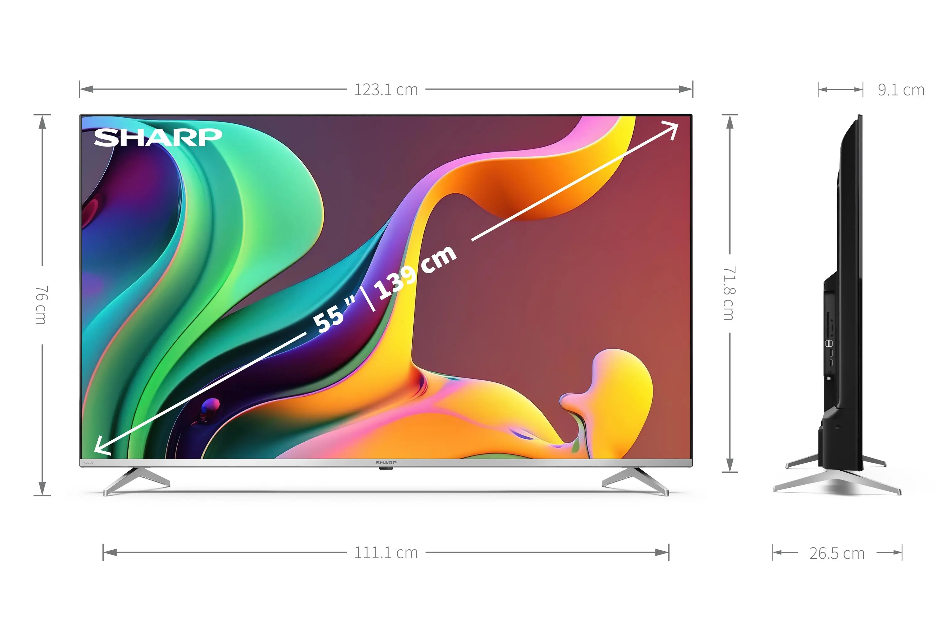 Telewizor Sharp 55FP5EA 55" QLED 4K Android TV Dolby Vision DVB-T2