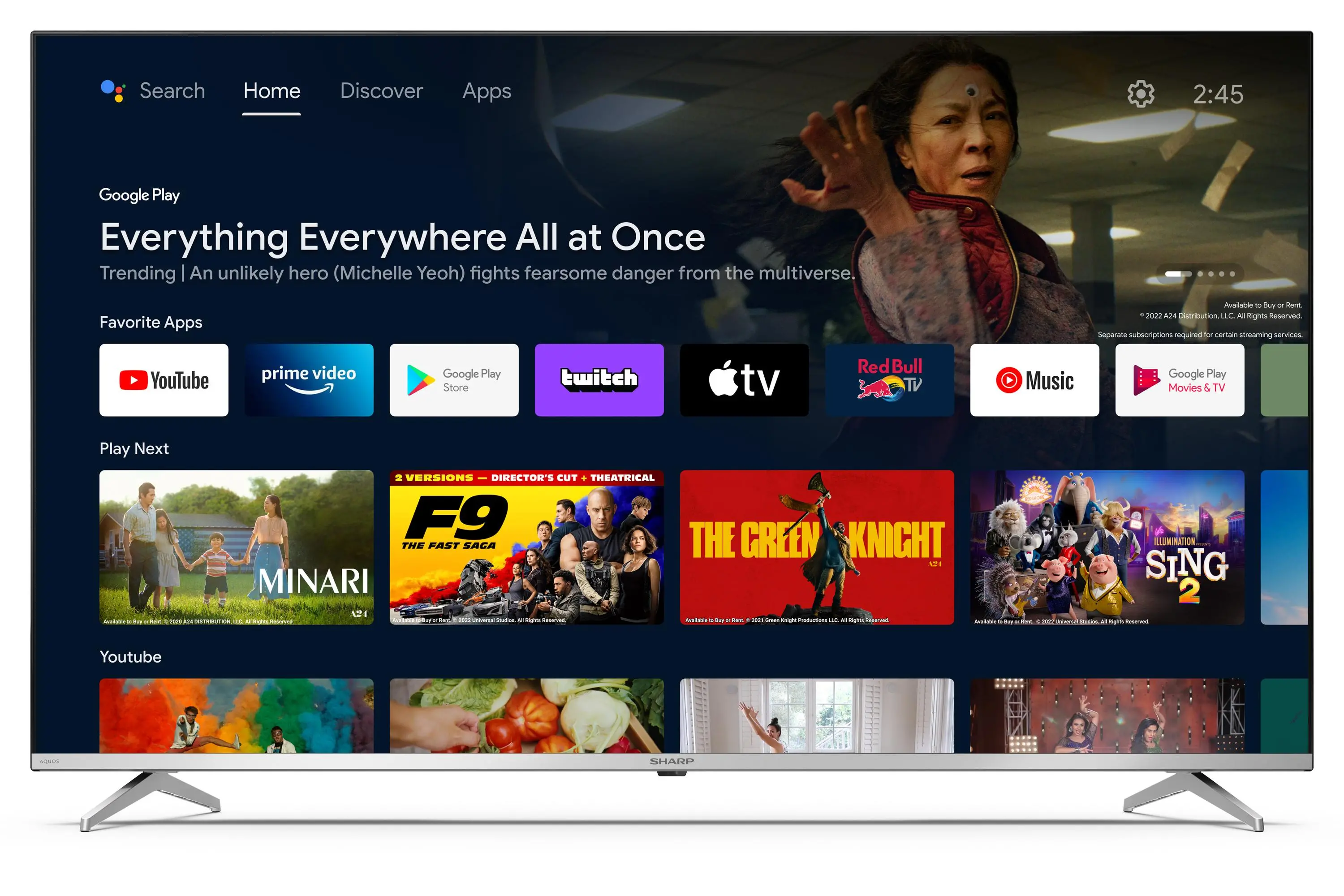 Telewizor Sharp 55FP5EA 55" QLED 4K Android TV Dolby Vision DVB-T2