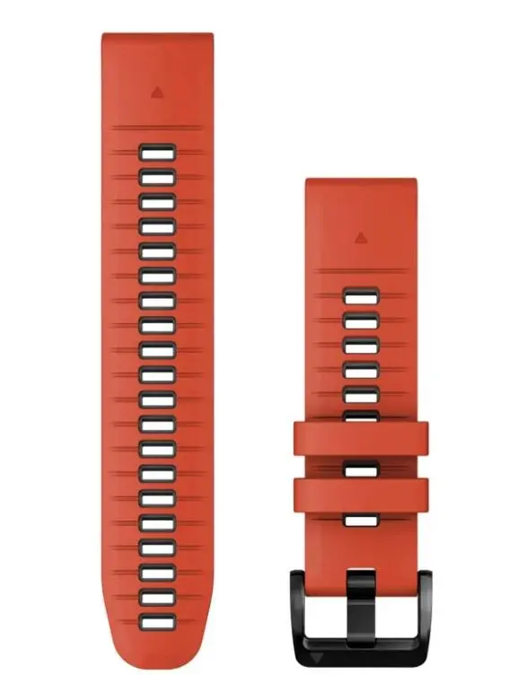 Pasek Garmin QuickFit 22 silikon Czerwono-grafitowy