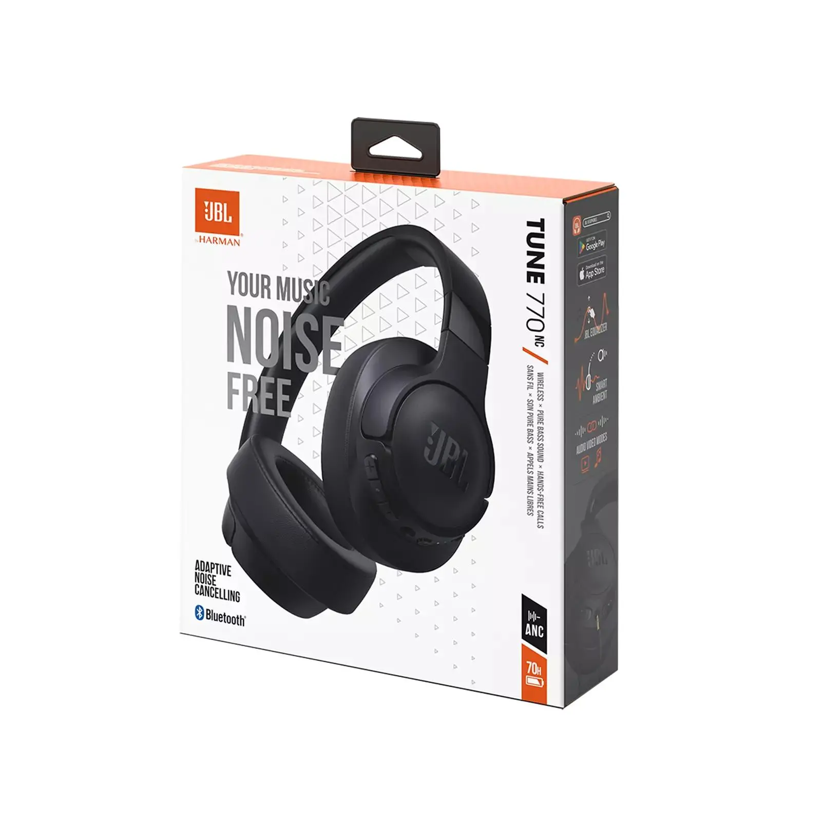 Słuchawki bezprzewodowe JBL Tune 770NC Nauszne Bluetooth 5.3 Czarny
