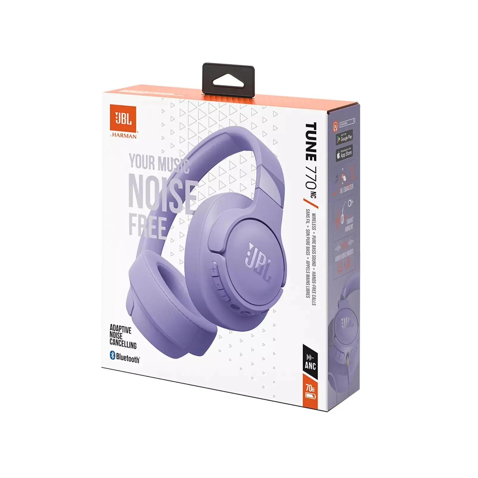 Słuchawki bezprzewodowe JBL Tune 770NC Nauszne Bluetooth 5.3 Fioletowy