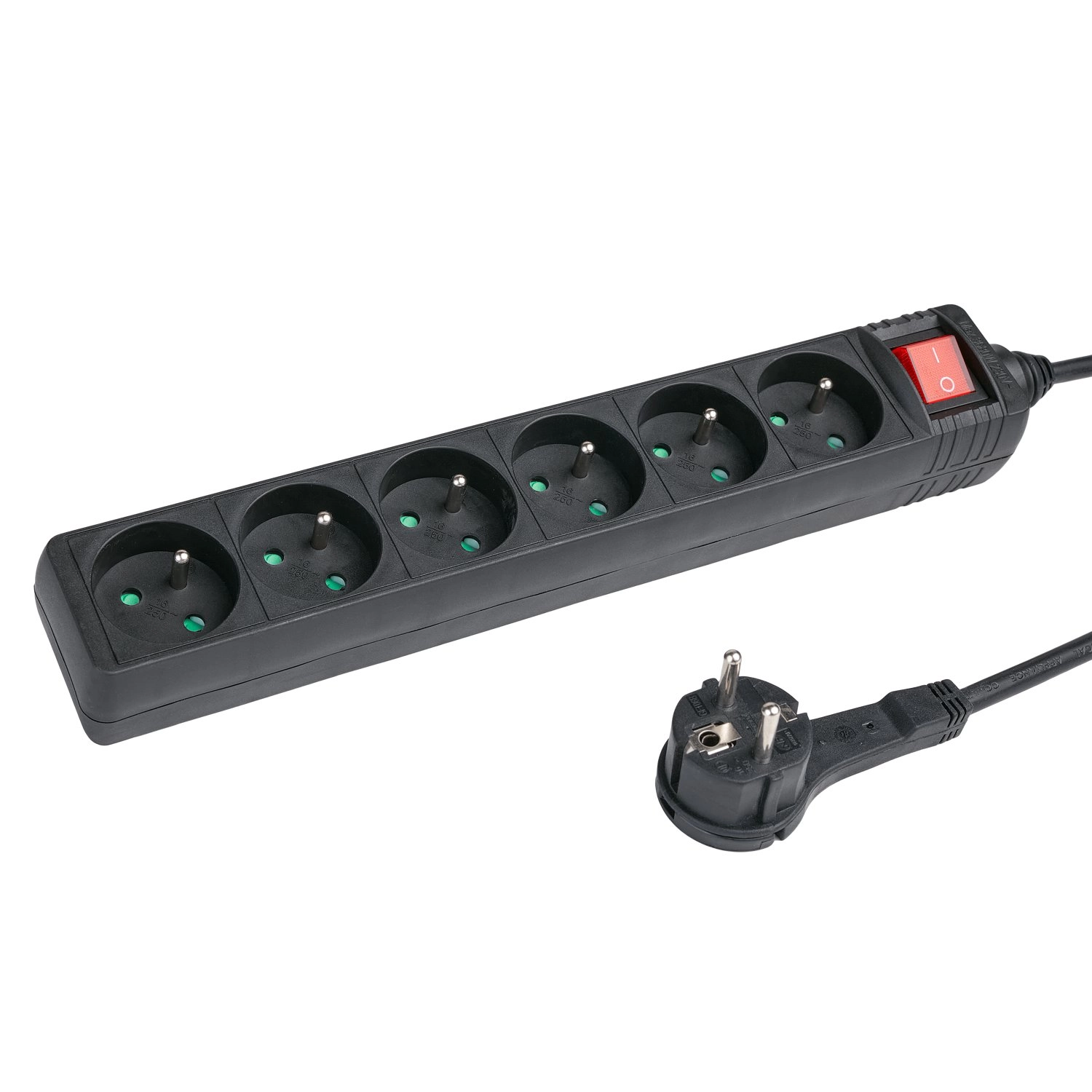 Listwa Hama P2223746 Standard 6 gniazd 1,5m Czarny