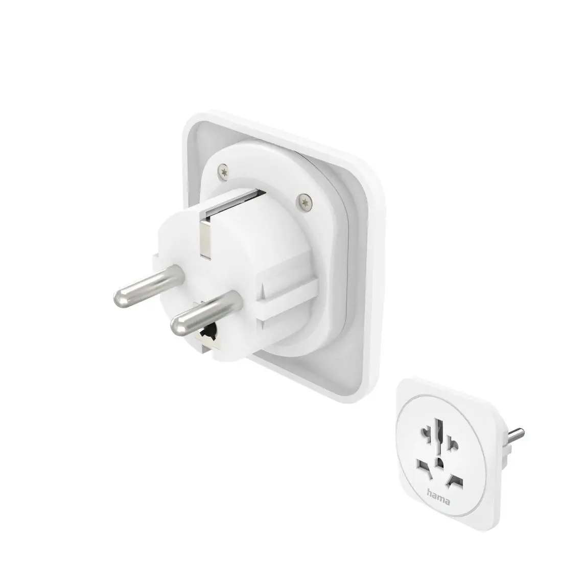 Adapter podróżny Hama 223455 Gniazdo uniwersalne - Wtyk EU Biały