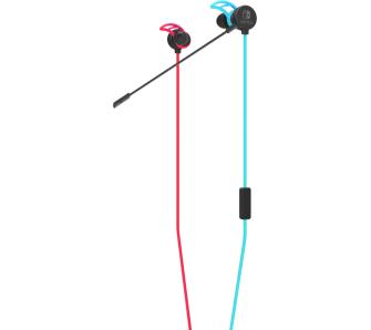 Słuchawki przewodowe z mikrofonem Hori NSW-159U Switch Douszne Czerwono-niebieski