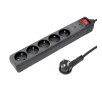 Listwa Hama P2223771 5 gniazd 1,5m Czarny