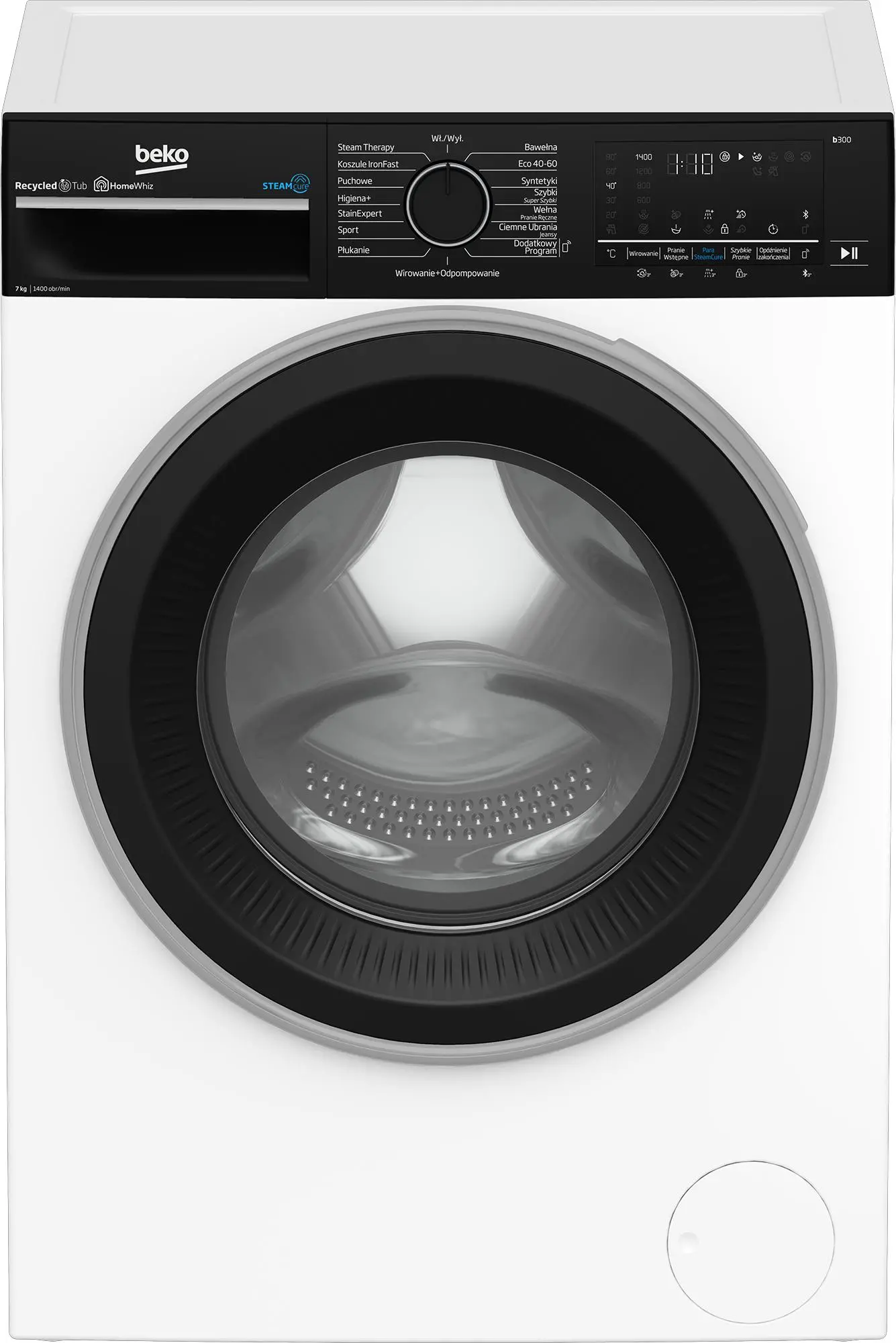 Pralka Beko b300 B3WFU57415WBPB SteamCure Slim 7kg 1400obr/min Zdalne sterowanie