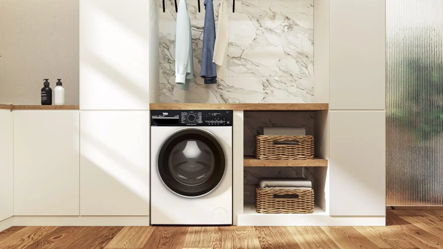 Pralka Beko b300 B3WFU57415WBPB SteamCure Slim 7kg 1400obr/min Zdalne sterowanie