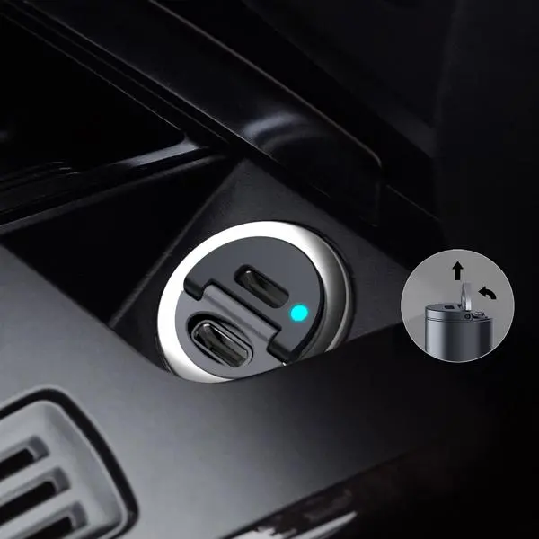Ładowarka samochodowa Aukey CC-A4-BK 2x USB-C PD 30W Czarny