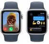 Apple Watch SE 2gen GPS  koperta 40mm z aluminium  Srebrnym pasek sportowy Sztormy błękit  S/M