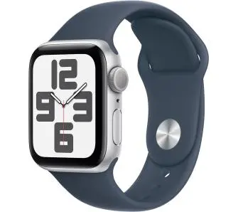 Smartwatch Apple Watch SE 2gen GPS  koperta 40mm z aluminium  Srebrnym pasek sportowy Sztormy błękit  S/M