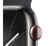 Smartwatch Apple Watch Series 9 GPS + Cellular koperta 45mm ze stali nierdzewnej Mocny grafit pasek sportowy Północ M/L