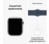 Smartwatch Apple Watch Series 9 GPS + Cellular koperta 41mm ze stali nierdzewnej Srebrny pasek sportowy Niebieski S/M