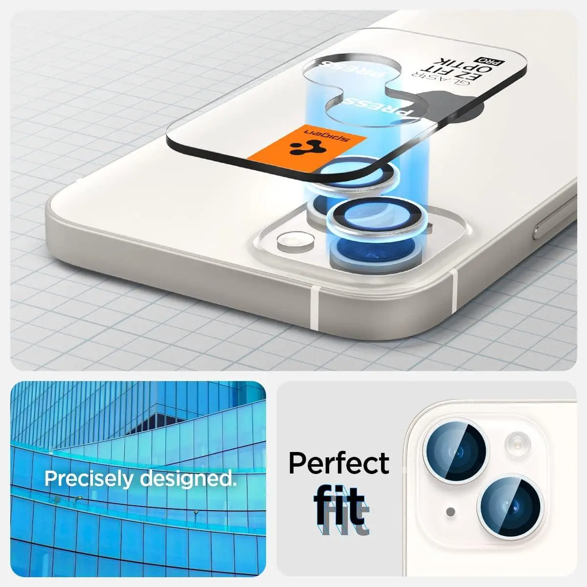 Szkło hartowane Spigen na aparat Glas.tR EZ Fit Optik Pro do iPhone 15/15 Plus/14/14 Plus- 2 pack