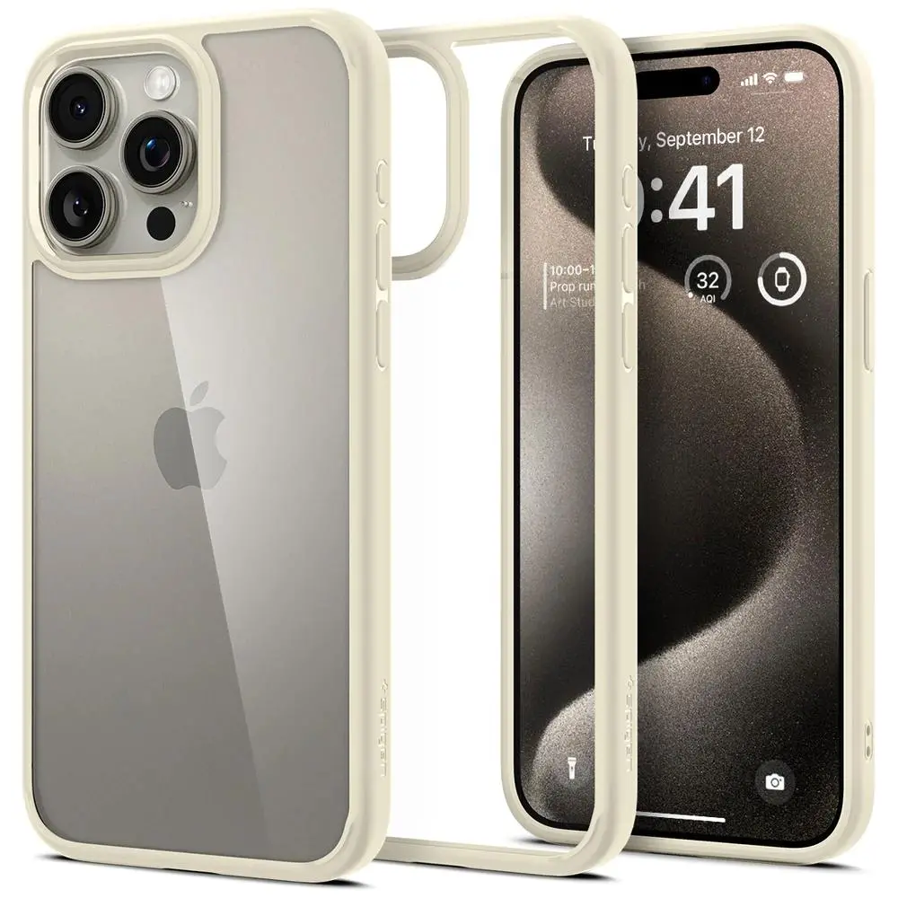 Etui Spigen Ultra Hybrid do iPhone 15 Pro Max Beżowy