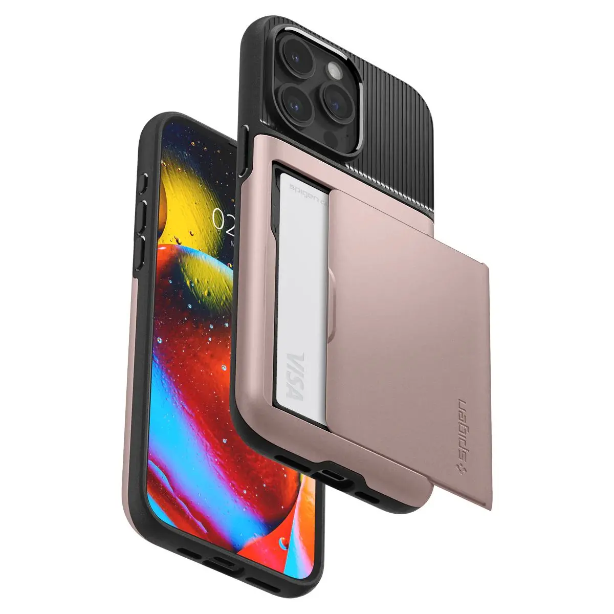 Etui Spigen Slim Armor CS do iPhone 15 Pro Max Różowe złoto