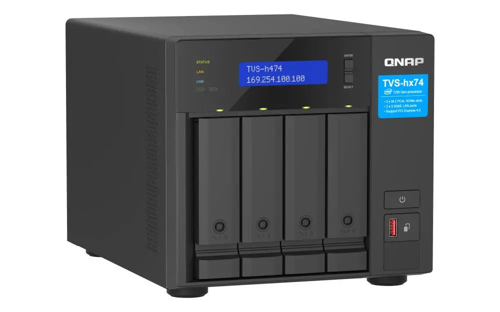 Dysk sieciowy QNAP TVS-H474-PT-8G Czarny