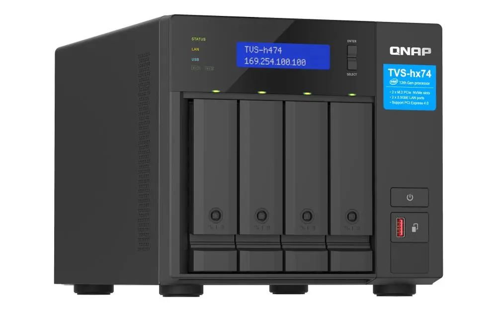 Dysk sieciowy QNAP TVS-H474-PT-8G Czarny