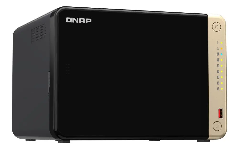 Serwer QNAP TS-664-8G Czarno-złoty
