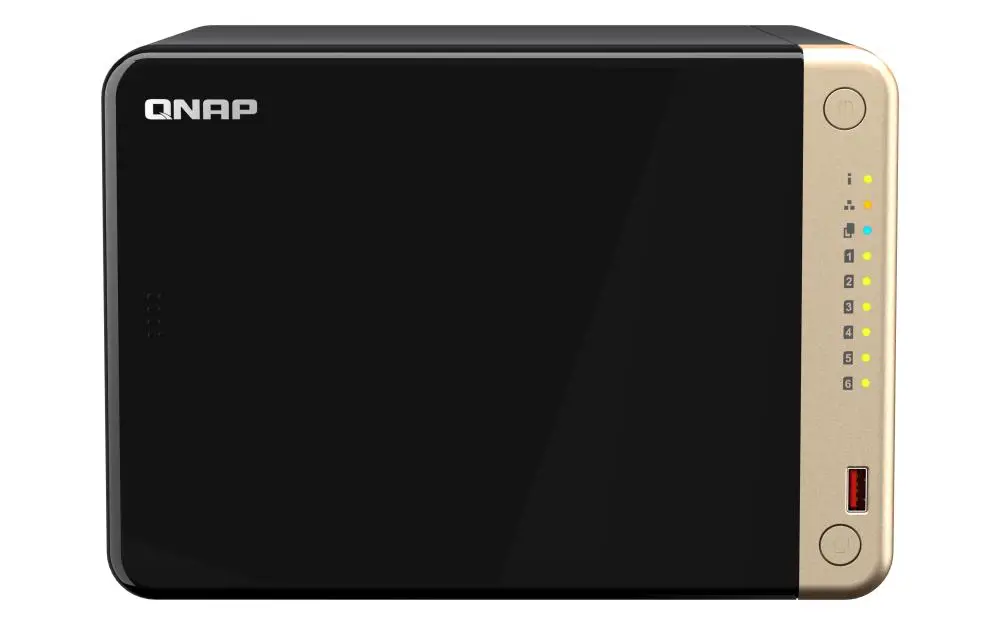 Serwer QNAP TS-664-8G Czarno-złoty