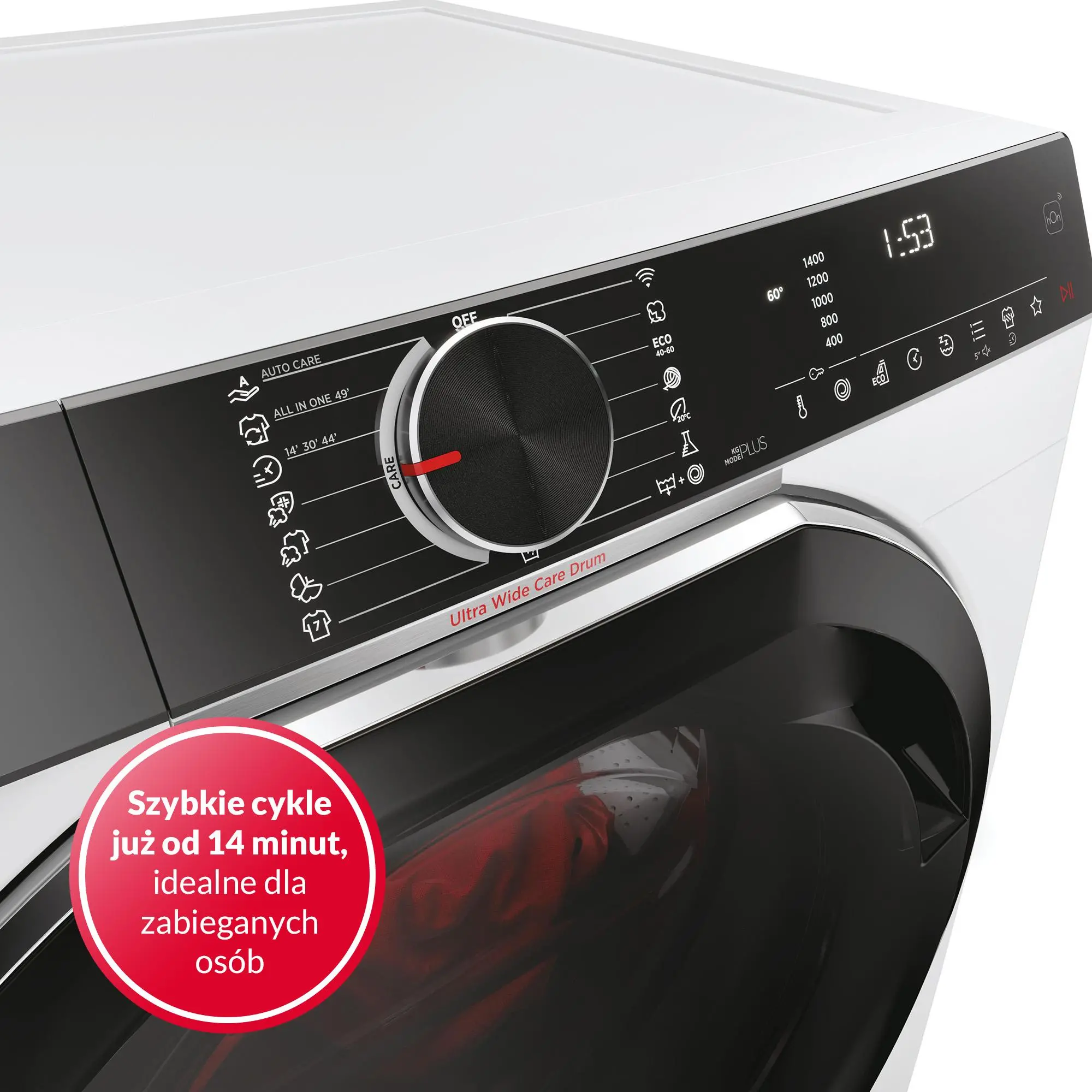 Pralka Hoover H-Wash 700 H7W449AMBC-S Slim 9kg 1400obr/min Zdalne sterowanie