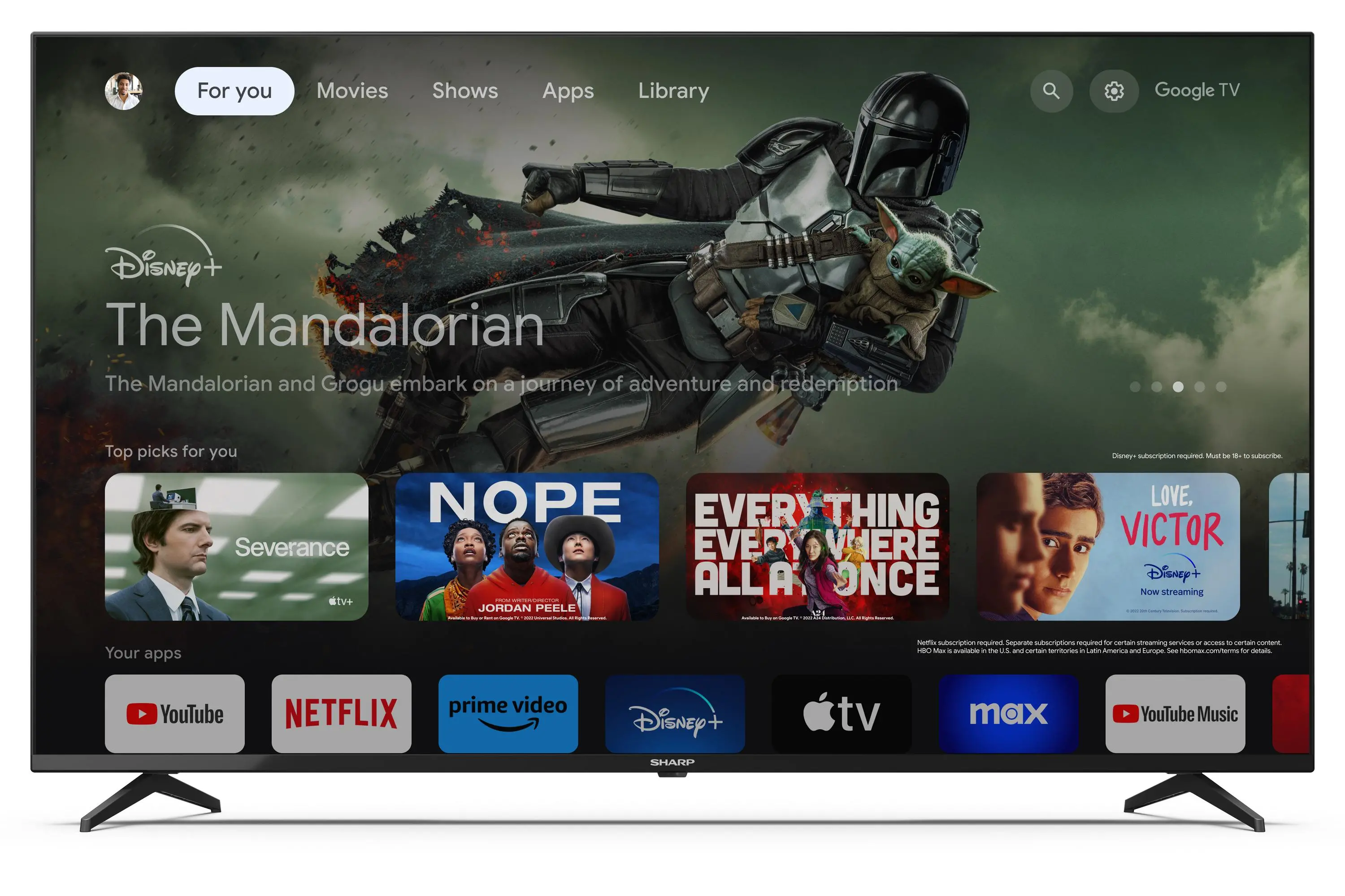 Telewizor Sharp 50GL4760E 50" LED 4K Google TV Dolby Vision Dolby Atmos DVB-T2