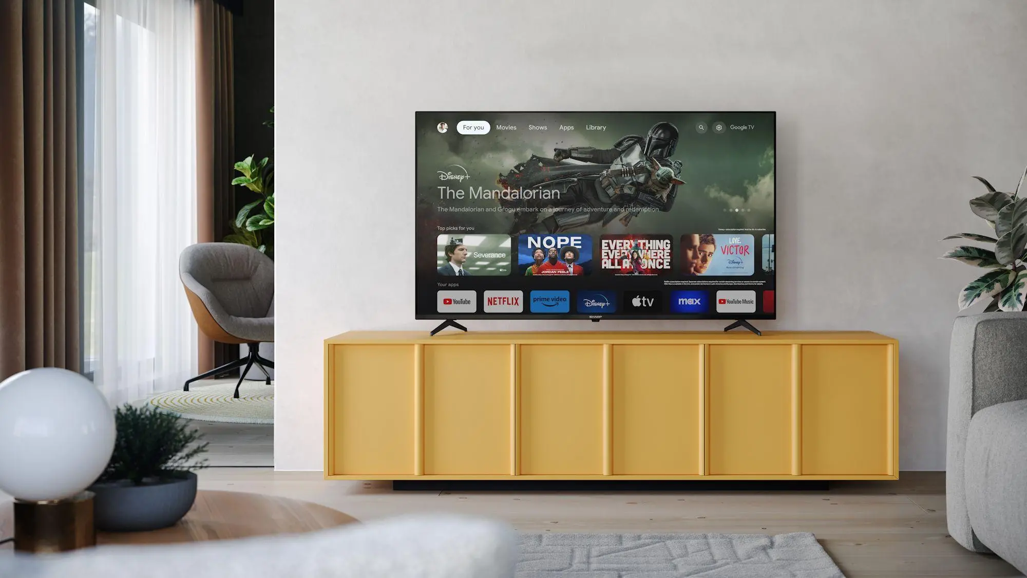Telewizor Sharp 50GL4760E 50" LED 4K Google TV Dolby Vision Dolby Atmos DVB-T2