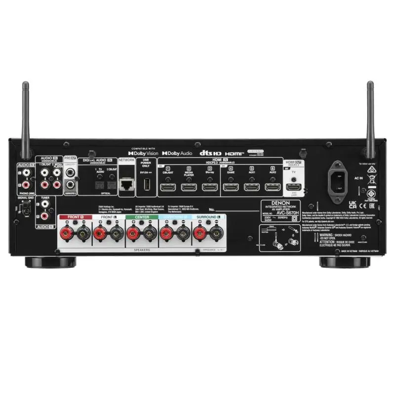 Amplituner Denon AVC-S670H 5.2-kanałowy Wi-Fi Bluetooth AirPlay Czarny