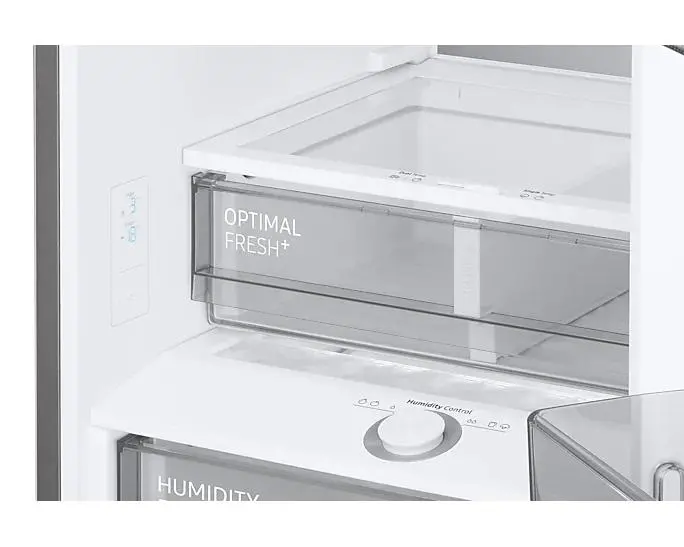Lodówka Samsung Bespoke RB38C7B5DB1 Pełny No Frost 203cm Szuflada z kontrolą wilgotności Zdalne sterowanie Grafitowa Stal