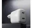 Ładowarka sieciowa Puro MiniPro GaN 2x USB-C 35W PD Biały