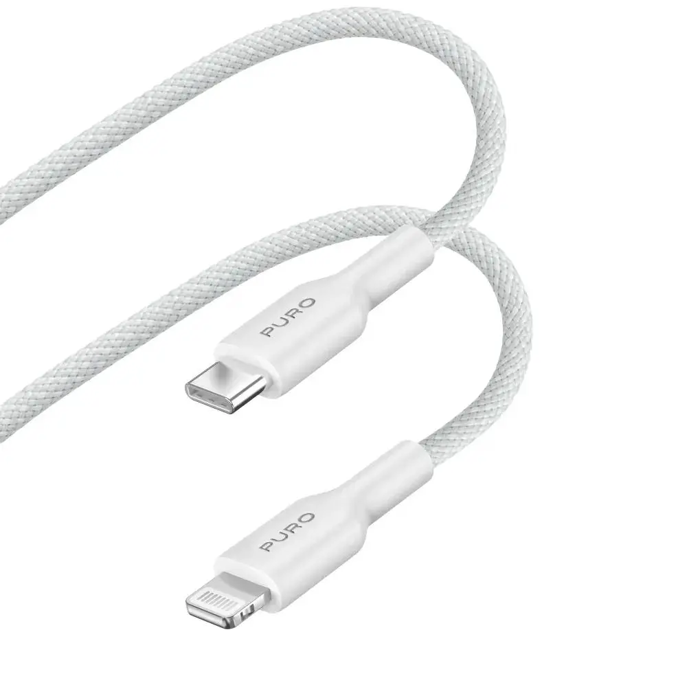 Kabel Puro Fabric USB-C do Lightning 1,2m Biały