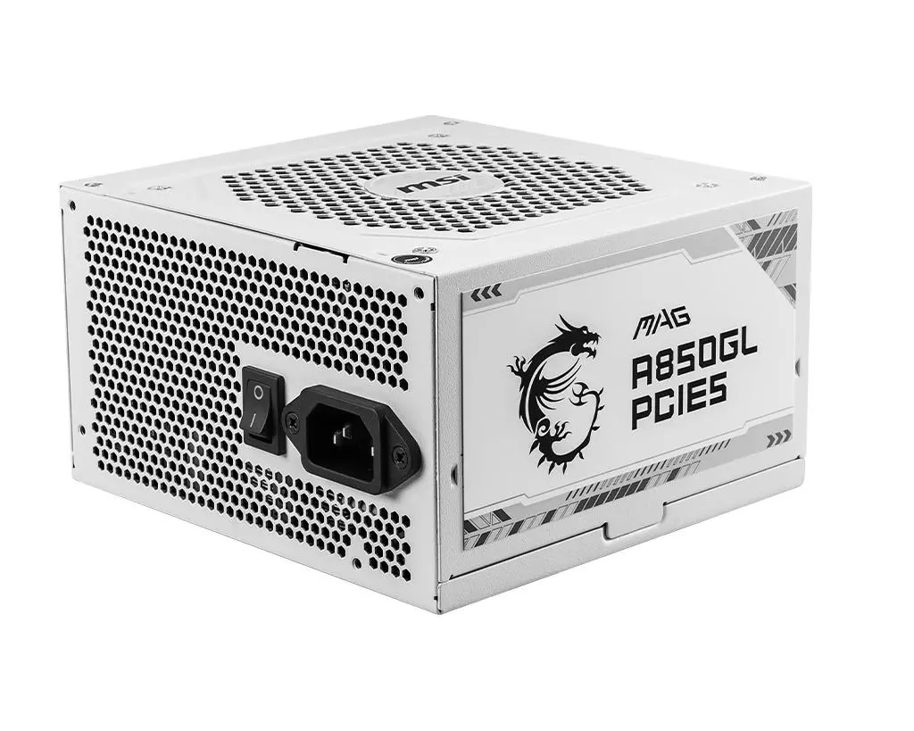 Zasilacz MSI MAG A850GL PCIE5 850W 80+ Gold Biały