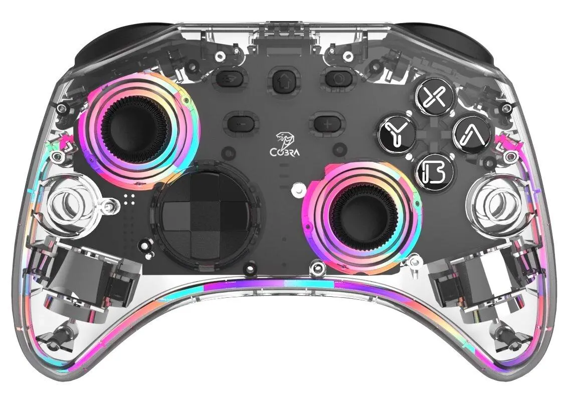 Pad Cobra QSP505TR do Nintemdo Switch, PC Bezprzewodowy transparent